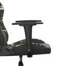 gamingstol m. massagefunktion kunstlæder sort og camouflage