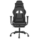 gamingstol m. massagefunktion og fodstøtte kunstlæder sort