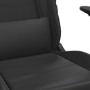 gamingstol m. massagefunktion og fodstøtte kunstlæder sort