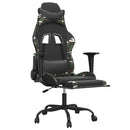 gamingstol m. massage og fodstøtte kunstlæder sort camouflage
