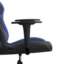 gamingstol m. massagefunktion kunstlæder sort og blå