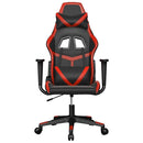 gamingstol m. massagefunktion kunstlæder sort og rød