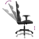 gamingstol m. massagefunktion kunstlæder sort og grå