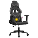 gamingstol m. massagefunktion kunstlæder sort og grå