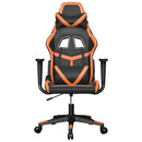 gamingstol m. massagefunktion kunstlæder sort og orange