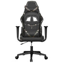 gamingstol m. massagefunktion kunstlæder sort og camouflage