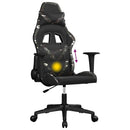 gamingstol m. massagefunktion kunstlæder sort og camouflage