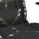 gamingstol m. massage og fodstøtte kunstlæder sort camouflage