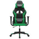 gamingstol m. massagefunktion kunstlæder sort og grøn