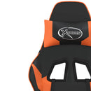 gamingstol m. massagefunktion kunstlæder sort og orange