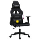 gamingstol med massagefunktion kunstlæder sort