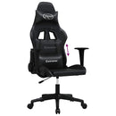 gamingstol med massagefunktion kunstlæder sort