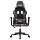 gamingstol m. massagefunktion kunstlæder sort og camouflage