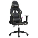 gamingstol m. massagefunktion kunstlæder sort og camouflage