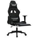 gamingstol m. massagefunktion og fodstøtte kunstlæder sort