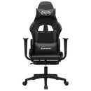 gamingstol m. massagefunktion og fodstøtte kunstlæder sort