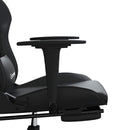 gamingstol m. massagefunktion og fodstøtte kunstlæder sort