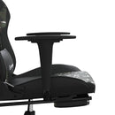 gamingstol m. massage og fodstøtte kunstlæder sort camouflage