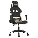 gamingstol med massagefunktion stof sort og cremefarvet