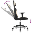 gamingstol med massagefunktion stof sort og cremefarvet
