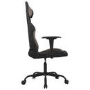 gamingstol med massagefunktion stof sort og gråbrun