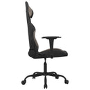 gamingstol med massagefunktion stof sort og gråbrun