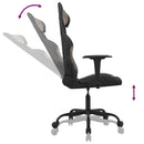 gamingstol med massagefunktion stof sort og gråbrun