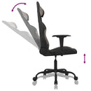 gamingstol med massagefunktion stof sort og gråbrun