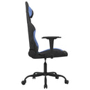 gamingstol med massagefunktion stof sort og blå