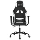 gamingstol med massagefunktion stof sort og hvid