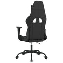 gamingstol med massagefunktion stof sort og hvid