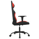 gamingstol med massagefunktion stof sort og rød