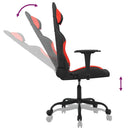 gamingstol med massagefunktion stof sort og rød