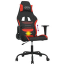 gamingstol med massagefunktion stof sort og rød