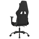 gamingstol med massagefunktion + fodstøtte stof sort og creme