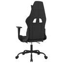 gamingstol med massagefunktion + fodstøtte stof sort og lysegrå