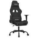 gamingstol med massagefunktion + fodstøtte stof sort