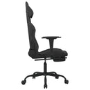 gamingstol med massagefunktion + fodstøtte stof sort