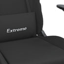 gamingstol med massagefunktion + fodstøtte stof sort
