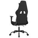 gamingstol med massagefunktion + fodstøtte stof sort og blå