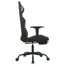 gamingstol med massagefunktion + fodstøtte stof sort camouflage