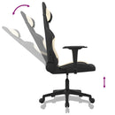gamingstol med massagefunktion stof sort og cremefarvet