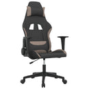 gamingstol med massagefunktion stof sort og gråbrun
