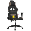 gamingstol med massagefunktion stof sort og gråbrun