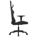 gamingstol med massagefunktion stof sort og hvid