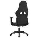 gamingstol med massagefunktion stof sort og hvid
