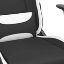 gamingstol med massagefunktion stof sort og hvid