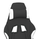 gamingstol med massagefunktion stof sort og hvid