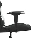 gamingstol med massagefunktion stof sort og hvid