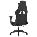 gamingstol med massagefunktion + fodstøtte stof sort og blå